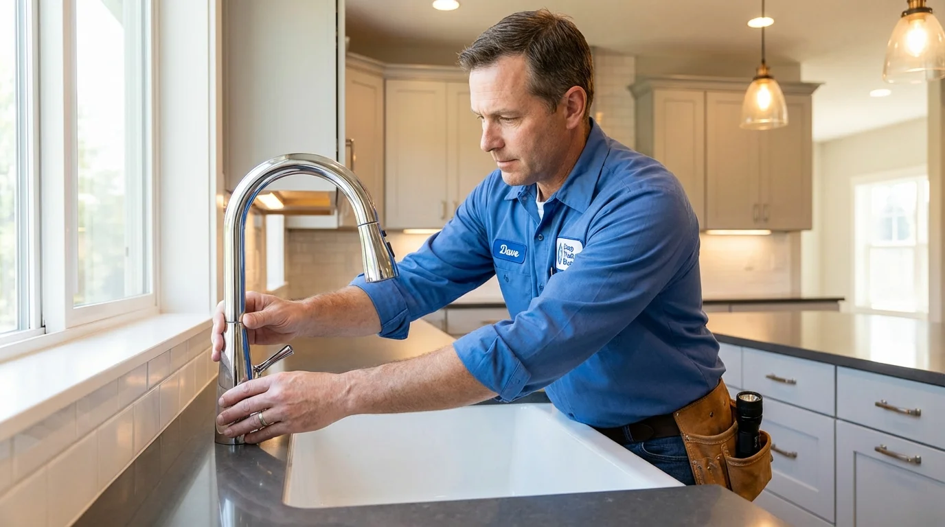 Kitchen faucet installation by Johns Plumbing LLC in Villa Grove